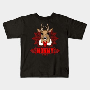 Christmas Deer Mommy Reindeer Mom Kids T-Shirt